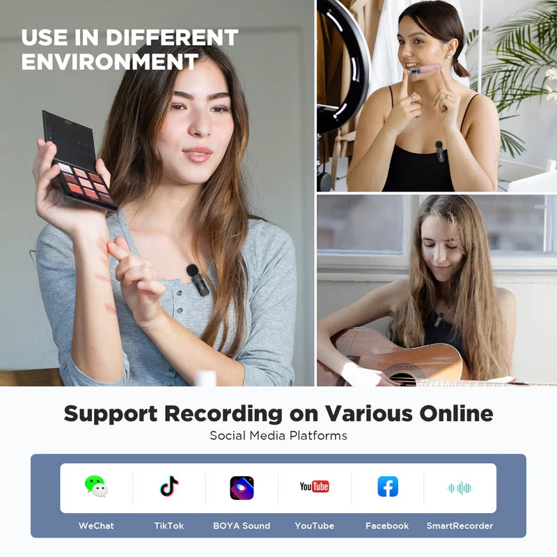 Boya Ultra Compact 2.4ghz Wireless Microphone System Compatible With Typec-c Devices Boya Ultra Compact 2.4ghz Wireless Microphone System Compatible With Typec-c Devices